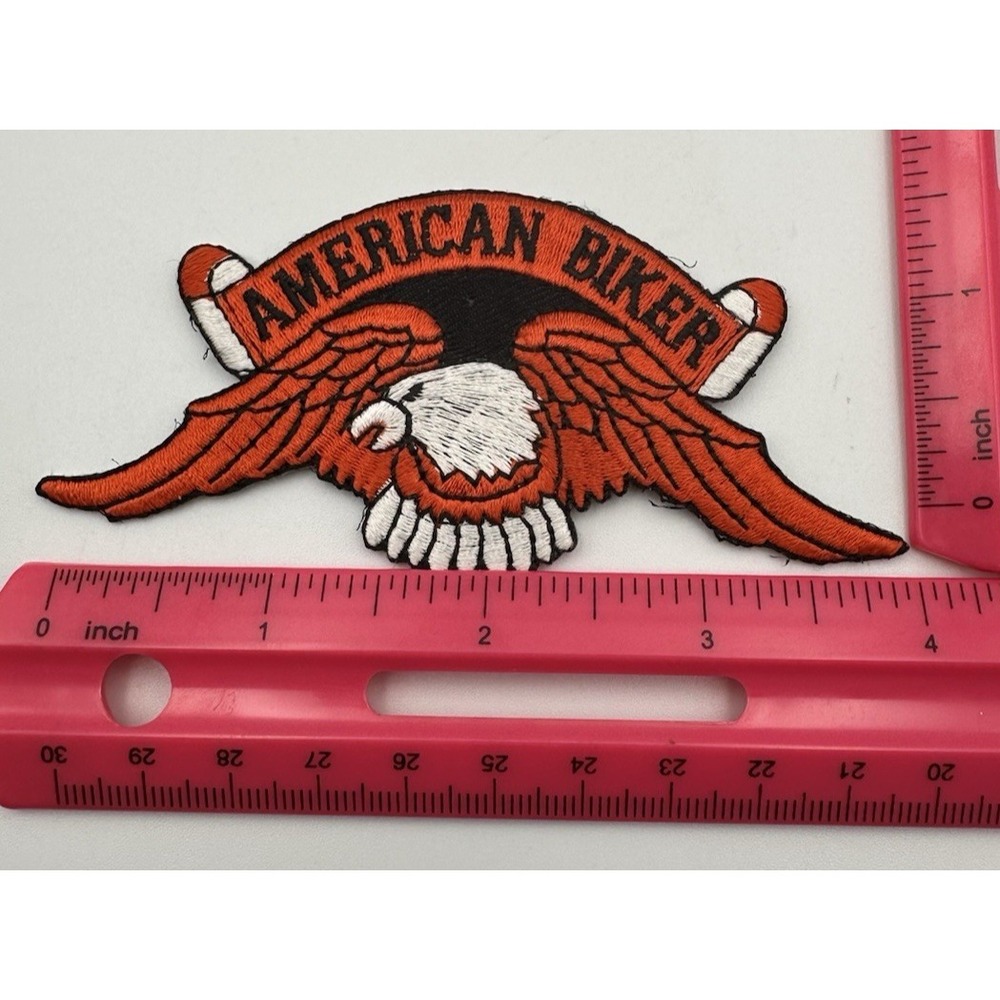 Motorcycle American Biker Embroidered patch Sew or Iron on